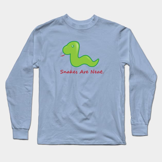 Snakes are Neat Long Sleeve T-Shirt by sparkmark